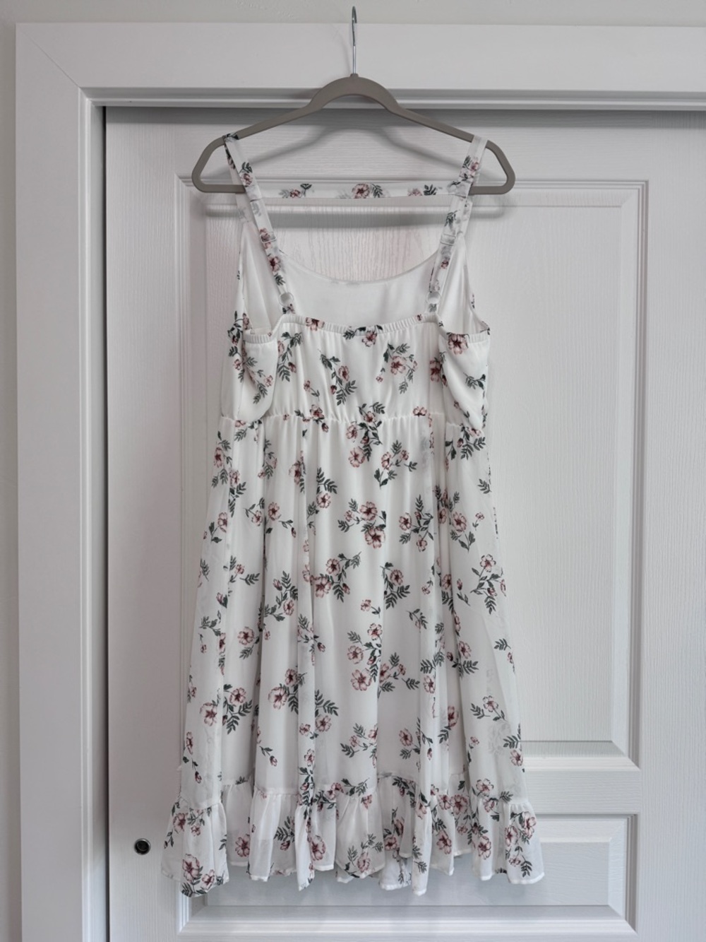 TORRID Chiffon Floral Tank Midi Dress with Pink Rose Print - Picture 2 of 2